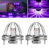 Wodvyss 2Pcs Glass Watermelon Lights, Purple LED Side Marker Turn