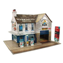 The CityBuilder O gauge 7mm 1:43 scale Model Railway Building GARAGE & SHOP Kit