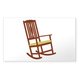 CafePress Rocking Chair Sticker Rectangle Bumper Sticker Car Decal