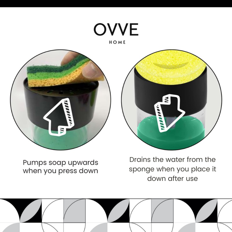 OVVE® HOME Soap Dispenser and Sponge Holder Compatible with The