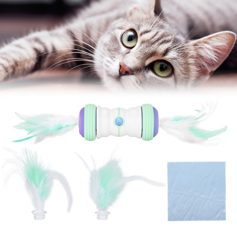 Electric Cat Teaser USB Rechargeable Auto Rotating Cat Toys with