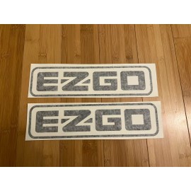 Ez-Go EZ GO Vinyl Decal Stickers 12” Black - Set of 2 - Golf Cart replacement
