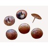 1 1/2 Inch, Round Hammered Clavos, Solid Copper, Decorative Door