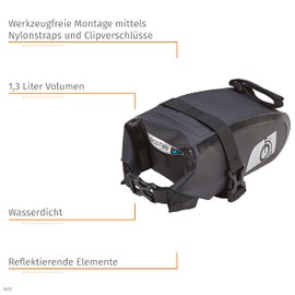 Prophete 1 and 3 Litre Pannier Saddle – Black, M