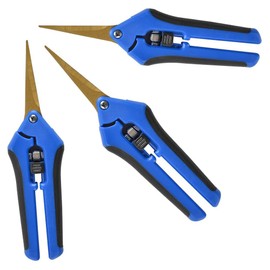3Pcs Pruning Shears with Curved Blades Gardening Hand Pruning Snips with Titanium Coated  Blades