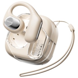 ZOMBIES CAT ZOMBIES CAT Open Ear Headphones Wireless Earbuds 60H Playback Headphones Wireless Bluetooth 5.4 Smart Control Open Ear Earbuds with Ear Hooks for Android iOS, TF-T18 Beige Airazor