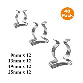 48 x Assorted Tool Spring Terry Clips Heavy Duty Storage / Shed Garage