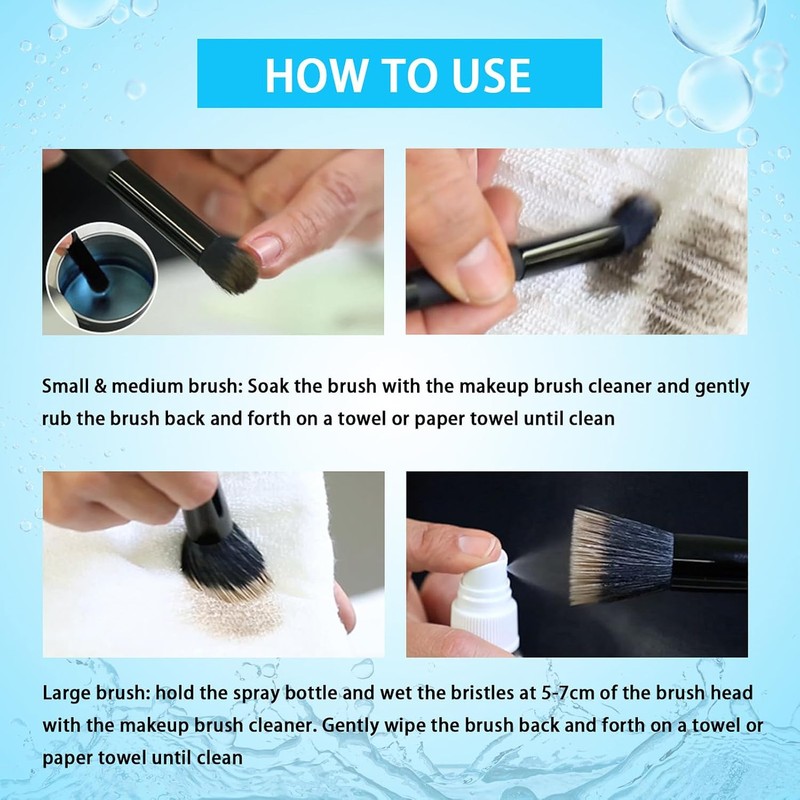 Limpiador de Brochas de Maquillaje Azul de 100 Ml Eliminación