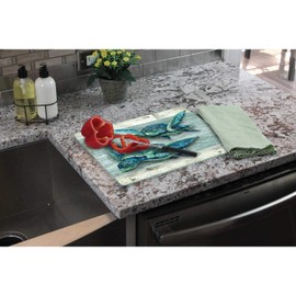 CounterArt Northpoint Turtles Decorative 3mm Heat Tolerant Tempered Glass Cutting Board 15" x 12" Made in the USA Dishwasher Safe