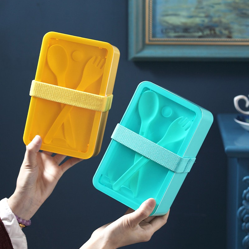 Lunch Box Rectangular Portable Partition Sealed Convenient Lunch Bento Box