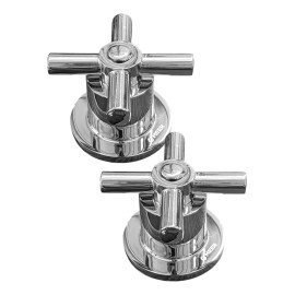 Par De Manerales De Zinc Cromados Para Regadera Meer Acabado Cromado Color Plateado