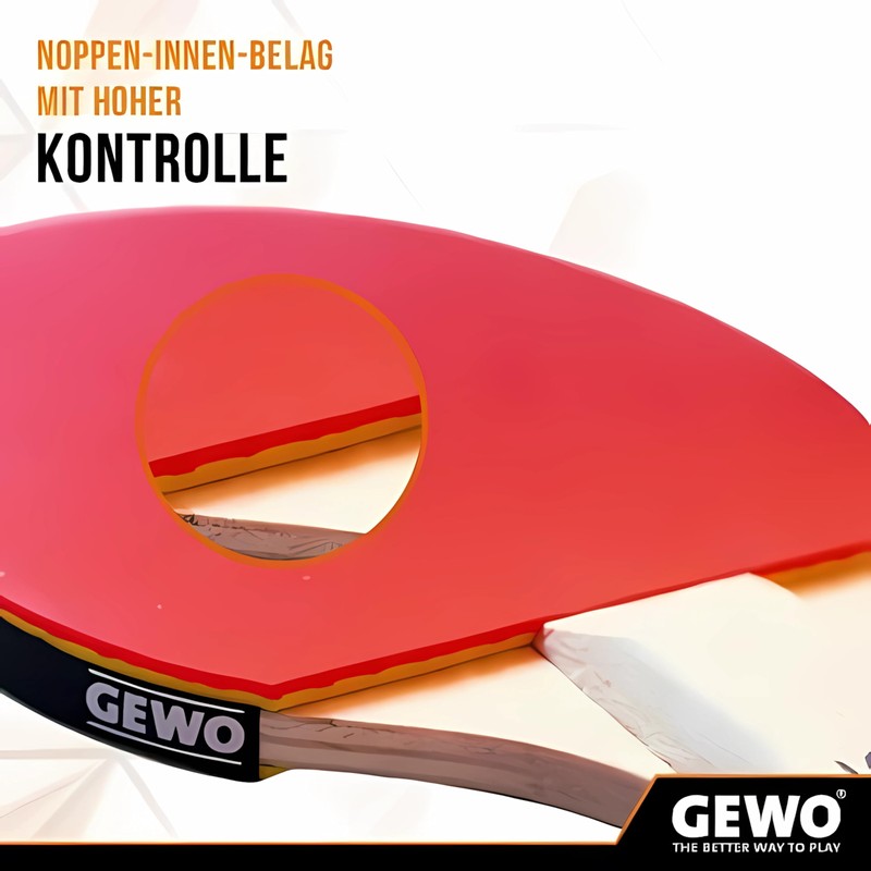 GEWO Mini Bat - Small Fun Table Tennis Bat with