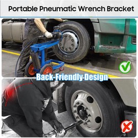 EWANYO 1.6 Inch Air Impact Wrench Holder, Mobile Air Impact Gun Holder