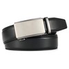 guvoosm Men's Leather Automatic Belt for Men Business Suit Belt