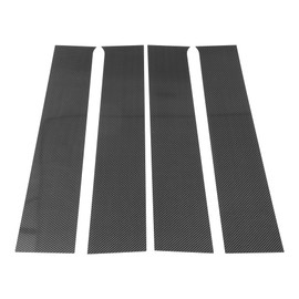 HOPESPANNER Door Pillar Window Trim for Chevy Silverado 2014-2019 Carbon Fiber Pattern Black Front Left Right Anti Scratch Sticker Pillar Posts Door Outer Exterior Cover 4 Pcs