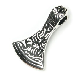 Germanic Tribe Axe Pendant Jewellery 925 Sterling Silver, Pendant with Eyelet: 3cm