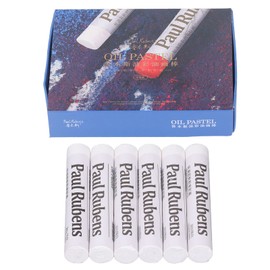Zerodis White Oil Pastel Set, 6 Pieces, Unique Texture, Soft Artistler White Oil Pastel Dry Chalk Set, Painting, Art Accessories for Professional Drawing Art