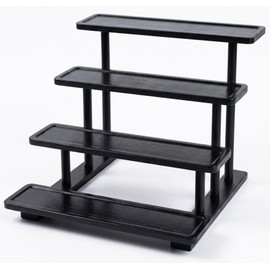 4 Tier Cologne Stand for Men, Wooden Perfume Organizer, Cologne Shelf with Raised Edge, Solid Pine Wood Fragrance Display Stand for Bedroom, Vanity, Bathroom