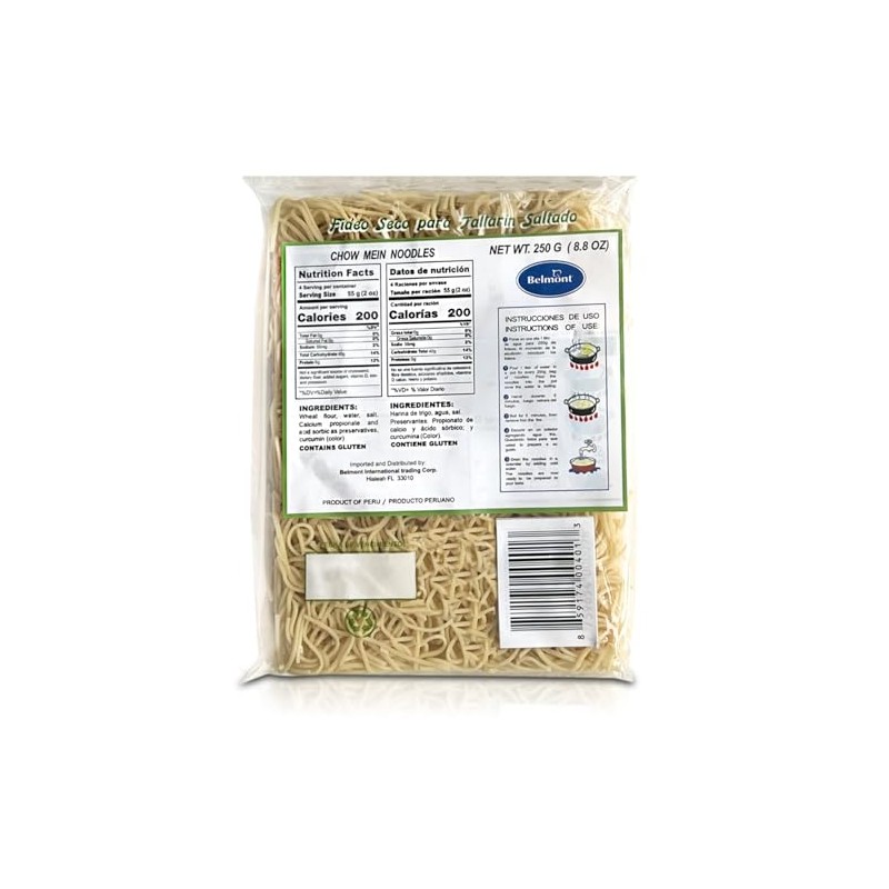 Fideos Chino Seco Choung Lee para Tallarin Saltado Peruano 250