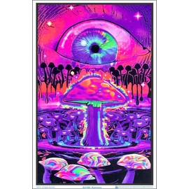 Opticz Mushroom Ripple Blacklight Poster 23 x 35in