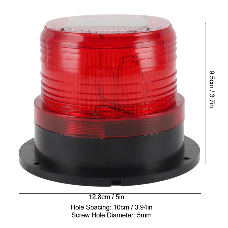 Solar Beacon Light Caution Light 8 LED Dusk to Dawn