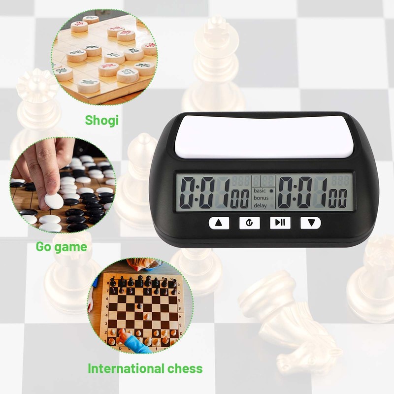Mkitnvy Professional Chess Clock, Digital Multifunctional Display, Chess Timer, with