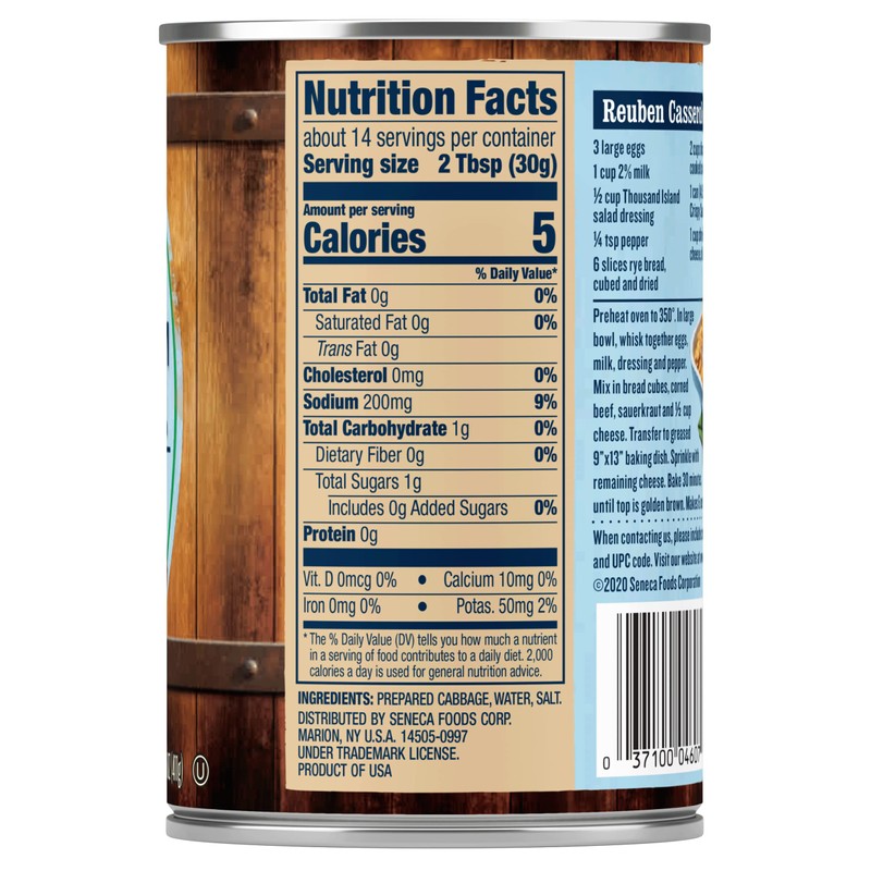 Libby's Crispy Sauerkraut | Classic Barrel Aged Tangy-Sour Taste |