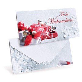Premium Voucher Cards (Pack of 10) for Christmas, Lockable Folding Card, DIN Long