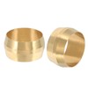 PATIKIL 100Pcs Brass Compression Sleeves Ferrules, Tube OD 5/8" Compression