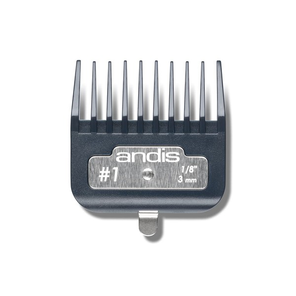 Andis Master Premium Metal Clip Comb Size #1 1/8" Fits Model ML CL-33665, Blue