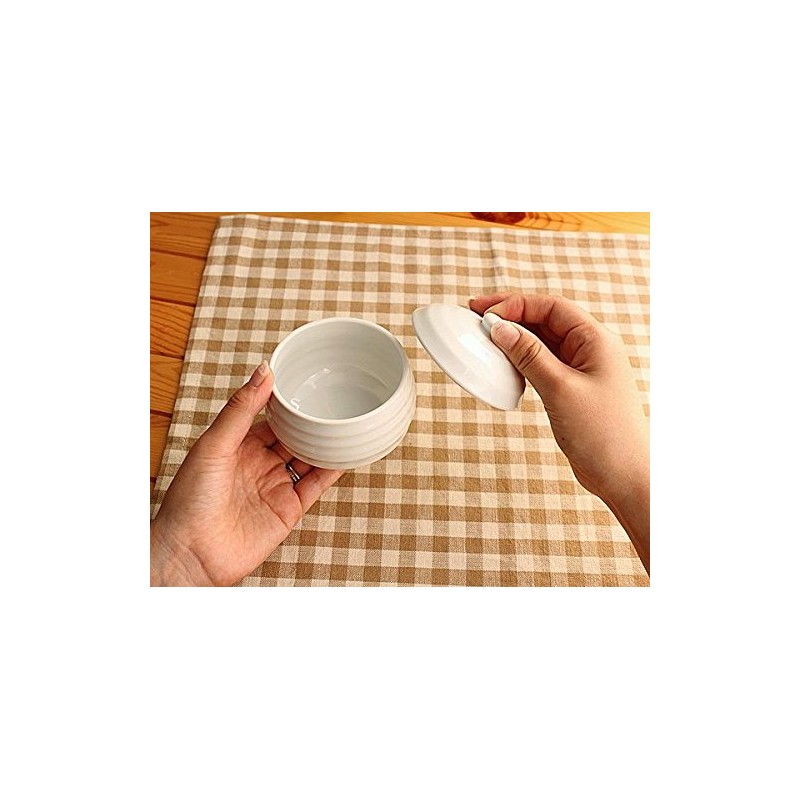 Acorn White Cup with Lid (Japanese Tableware, Western Tableware, White