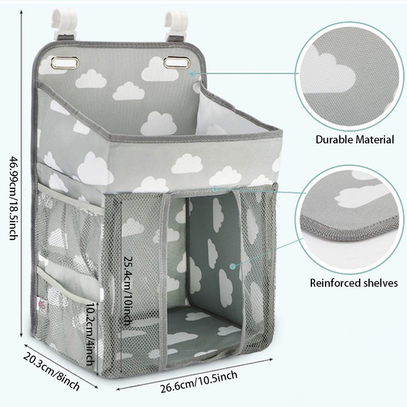 Baby Nappy Diaper Caddy Organizer Foldable Newborn Crib Nappy Organiser