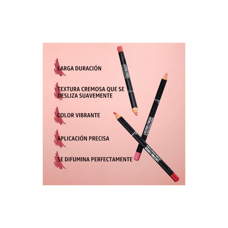 Rimmel Lasting Finish 8HR Lip Liner, 790 Brownie Pie, paquete