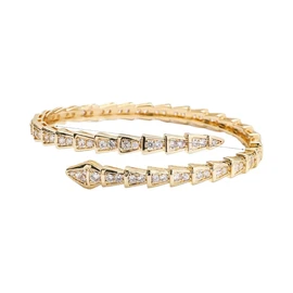 SVNXI Bracelet Snake Shape Adjustable Bangle Fashion Classic Style Male Lady Couple Wedding Party Gift Bracelet Bracelet, 0.3 (Gold)