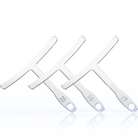 Guitar Radius Gauge, Set of 3, Electric Saddle Measurement, Adjustment, Setup, Tool, Guitar Maintenance, String Height Adjustment, Finger Plate Radians, T-Shaped, Guitarist, Guitar Radius Gauge, Metal