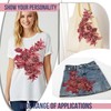 Silvora 3D Embroidered Flower Fabric Beaded Rhinestones Pearl Lace Applique,