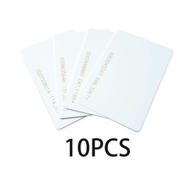YAVIS 10pcs RFID Card 125KHz Proximity ID Smart Card Tag 0.8mm Thick TK4100 / EM4100 / EM4200 Reading Card for Access Control System, White