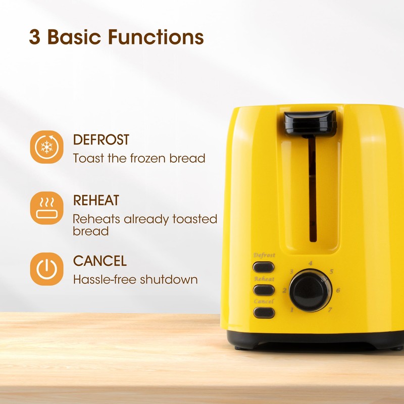 iSiLER 2 Slice Toaster, 1.3 Inches Wide Slot Bagel Toaster