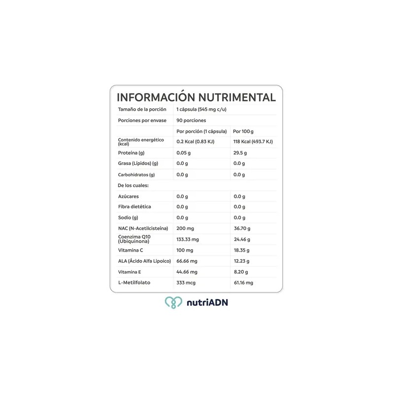 Suplementos Fertility Support NutriADN Sin Sabor