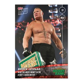 2019 Topps Now WWE Wrestling #26 Brock Lesnar Wins Mens Money in the Bank Ladder Match VERY RARE PRINT RUN UNDER 50