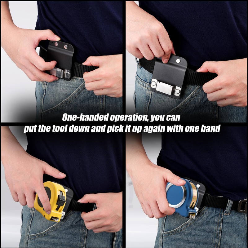 Tape Measure Holder Pouch, Heavy-Duty Measuring Tape Belt Clip Fits