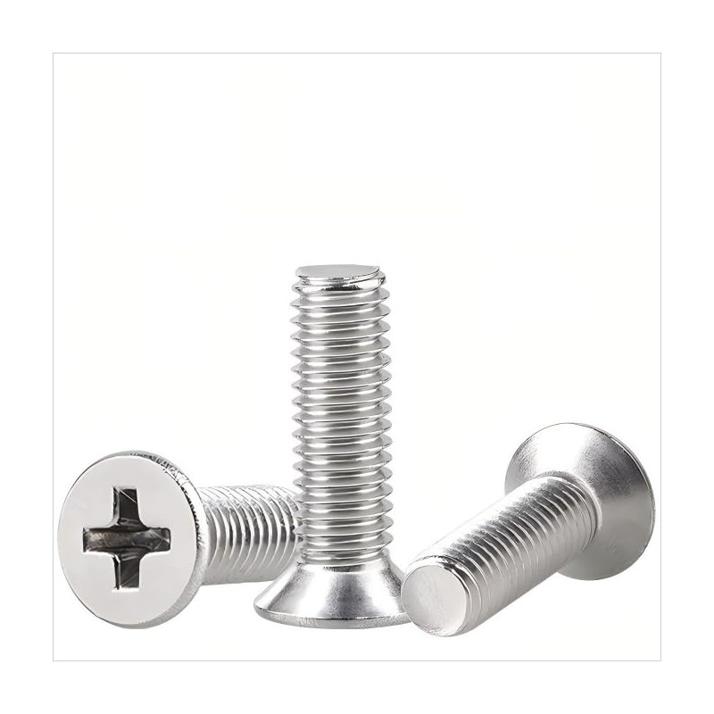 #8-32x1/2 UNC Phillips Flat Countersunk Head Machine Screws, 304 Stainless