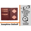 Josephine Osthoff Men's Leather ID Holder, Passport Case, Portrait Format,