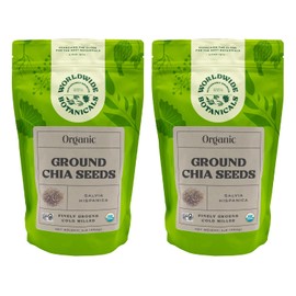 Worldwide Botanicals Organic Ground Chia Seeds, 1 Pound - Excellent Source of Fiber, Protein, and Omega-3 Fatty Acids | Gluten-Free | Vegan | Non-GMO | Kosher, Pack of 2