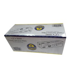 Sunset Food Service Plastic Film Wrap - 12" x 2000' - Includes Safety Blade