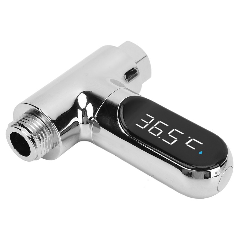Shower Thermometer Aluminum LED Digital Shower Thermometer for Home Bathroom