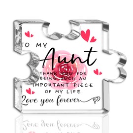 Christmas Gifts for Aunt from Niece Nephew Best Ever Auntie Birthday Gift Ideas Desk Decor Accessories Acrylic Plaque