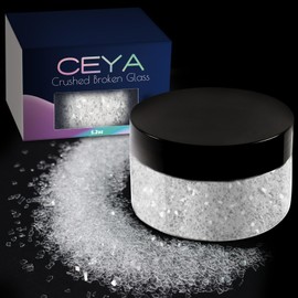 Diamond Dust Glitter,5.3oz/150g Crushed Glass,2-4mm Clear Crystal Chip