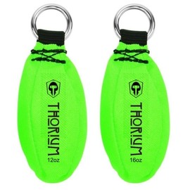 THORIUM Multi Two Pack Set of Slingshot Launcher Arborist Throw Weight Bags Pouches - Bright Green 12oz / 340g and 16oz / 450g Pack