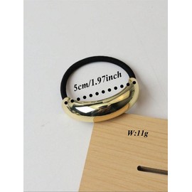 Women's Elegant Metal Hair Ties, Minimalist Headwear Suitable for Thick Hair, Fashion Hairstyles Hair Accessories for Party, Daily Clothing Decor:_Golden_4 counts